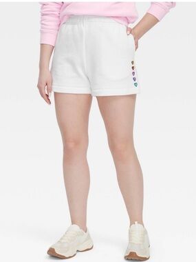 Roller Rabbit × Target Women's Disco Hearts Shorts White Large